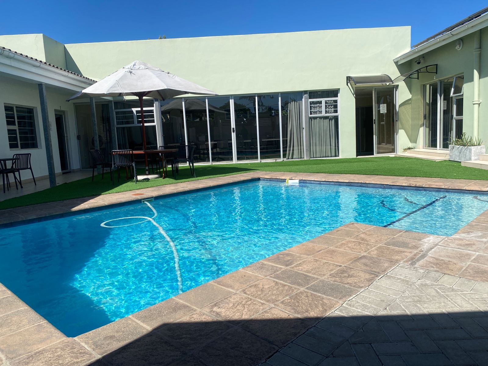Outdoor swimming pool at Fusion House in Berea